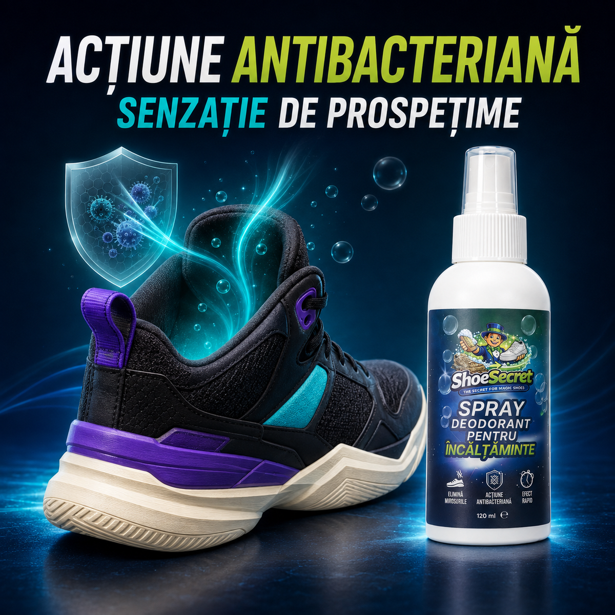 Spray Deodorant ShoeSecret™ pentru încălțăminte