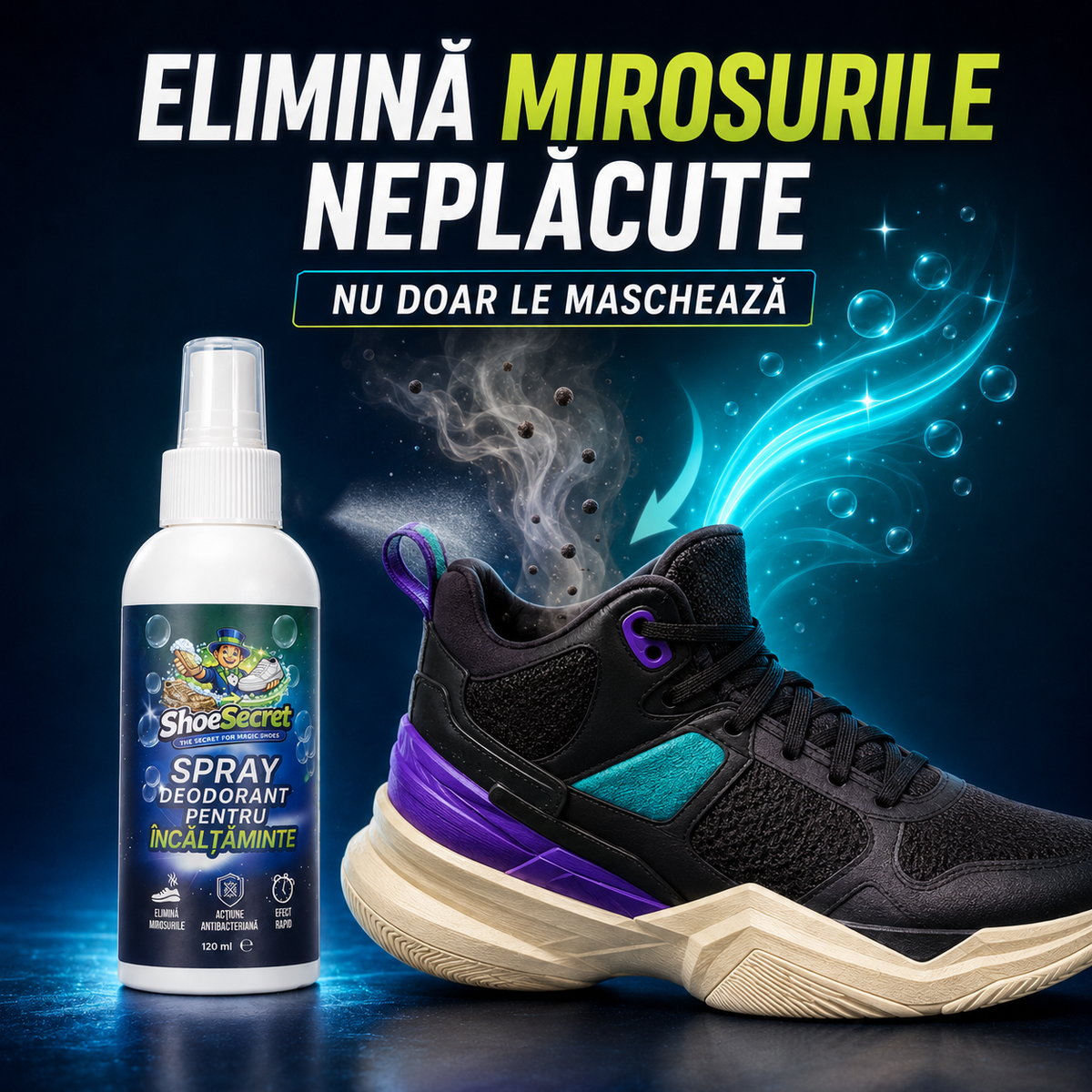 Spray Deodorant ShoeSecret™ pentru încălțăminte