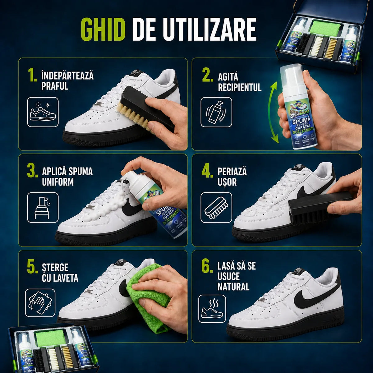 Kit Premium ShoeSecret™ pentru curățarea încălțămintei