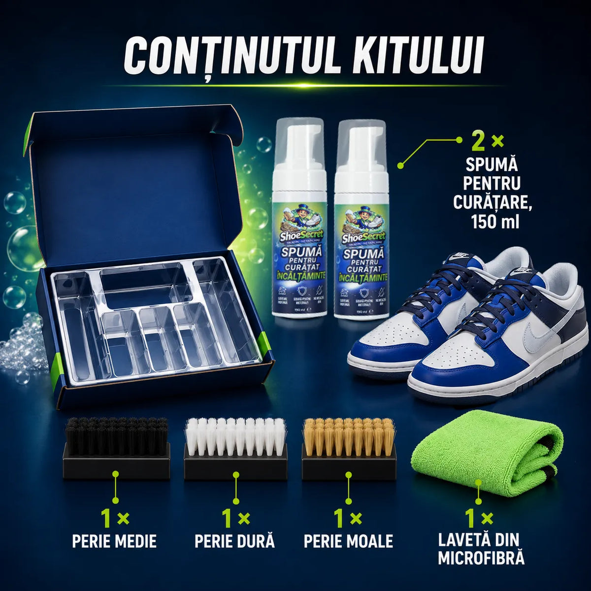 Kit Premium ShoeSecret™ pentru curățarea încălțămintei