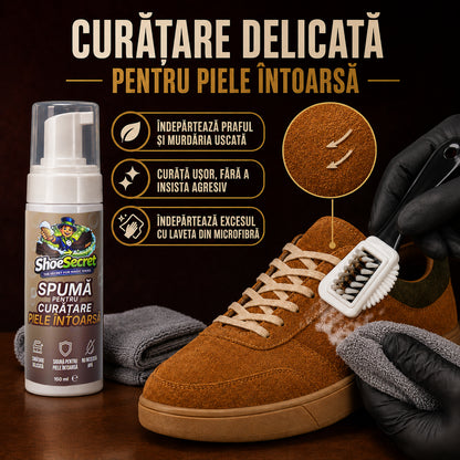 Kit Premium ShoeSecret™ pentru întreținerea articolelor din piele întoarsă