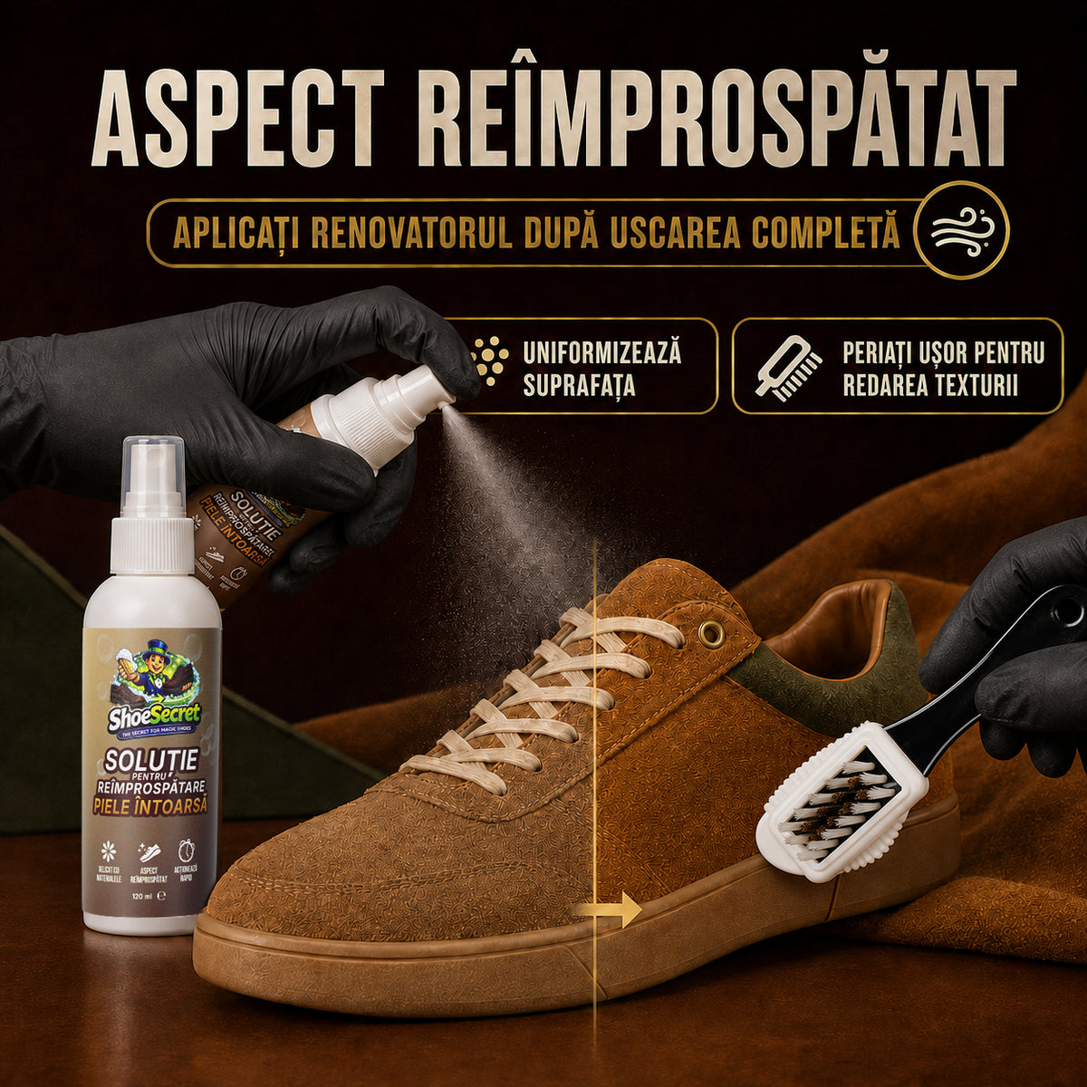 Kit Premium ShoeSecret™ pentru întreținerea articolelor din piele întoarsă