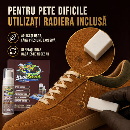 Kit Premium ShoeSecret™ pentru întreținerea articolelor din piele întoarsă