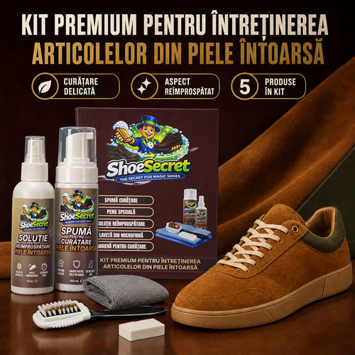 Kit Premium ShoeSecret™ pentru întreținerea articolelor din piele întoarsă