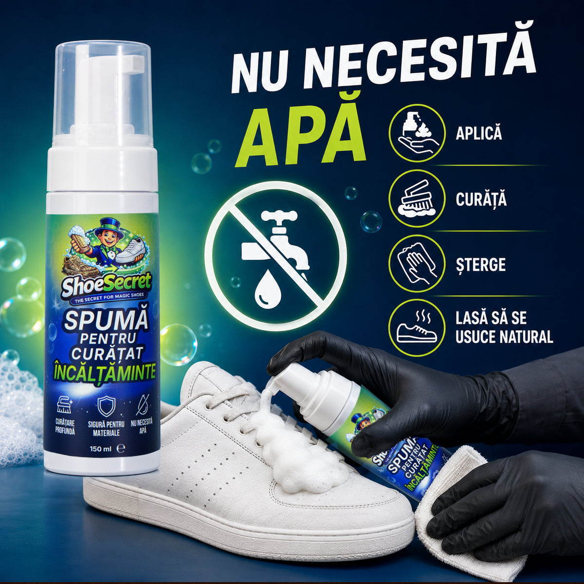 Spumă pentru Curățat Încălțăminte ShoeSecret™